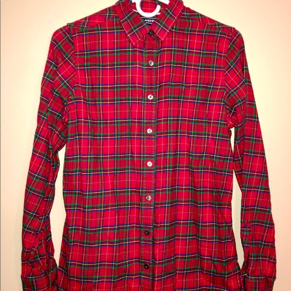 Lands' End Tops - Vintage Lands’ End tartan flannel